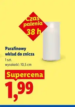 Lidl Parafinowy wkład do znicza 10,5 cm 38h oferta