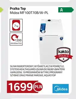 Kakto Pralka Top Midea MF100T70B/W-PL oferta