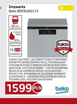 Kakto Zmywarka Beko BDFN26531X oferta