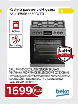 Kakto Kuchnia gazowo-elektryczna Beko FBM62330GXTN oferta