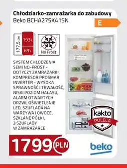 Kakto Chłodziarko-zamrażarka do zabudowy Beko BCHA275K41SN oferta