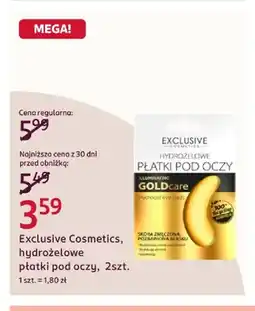Rossmann Hydrożelowe płatki pod oczy Exclusive Cosmetics oferta