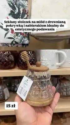 Pepco Szklany słoiczek na miód Pepco Festive oferta