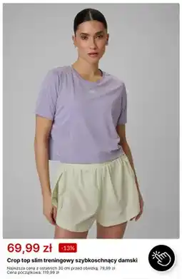 4F Crop top slim treningowy szybkoschnący damski 4F oferta
