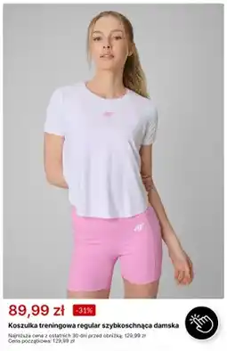 4F Koszulka treningowa regular szybkoschnąca damska 4F oferta
