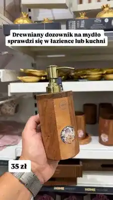 Pepco Drewniany dozownik na mydło Home Selected oferta