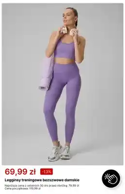 Legginsy treningowe bezszwowe damskie 4F