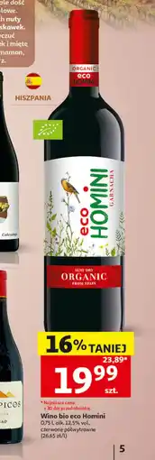Auchan Wino półwytrawne Co HOMINI oferta