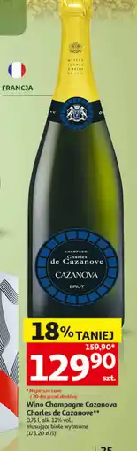 Auchan Wino musujące Charles de Cazanove oferta