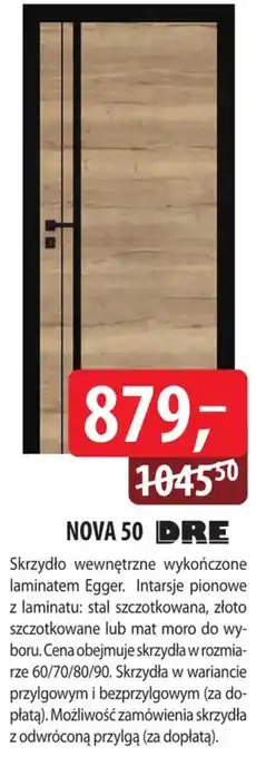 Skrzydło wewnętrzne NOVA 50 DRE