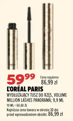 Drogerie Natura L'Oréal Paris Wydłużający tusz do rzęs, Volume Million Lashes Panorama oferta