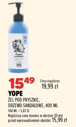 Drogerie Natura Yope Żel pod prysznic, drzewo sandałowe oferta