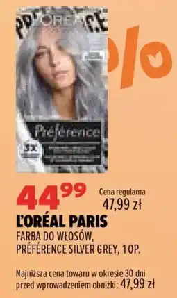 Drogerie Natura L'Oréal Paris Farba do włosów, Préférence Silver Grey oferta