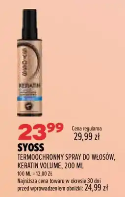 Drogerie Natura Syoss Termoocchronny Spray do Włosów, Keratin Volume oferta