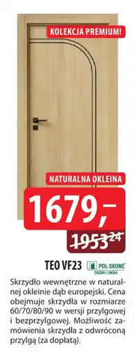 DDD Skrzydło wewnętrzne w naturalnej okleinie dąb europejski TEO VF23 oferta