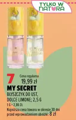 Drogerie Natura My Secret Błyszczyk do ust, Dolce Limone oferta