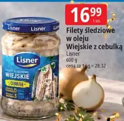 E.Leclerc Filety śledziowe w oleju Wiejskie z cebulką Lisner oferta