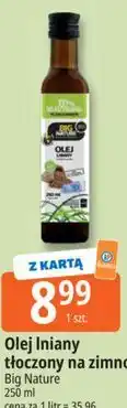 E.Leclerc Olej lniany tłoczony na zimno Big Nature oferta