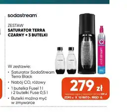 Max Elektro Zestaw saturator Terra czarny + 3 butelki Sodastream oferta