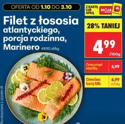 Biedronka Filet z łososia atlantyckiego porcja rodzinna Marinero oferta