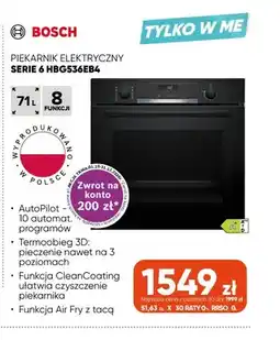 Max Elektro Piekarnik elektryczny Serie 6 HBG536EB4 Bosch oferta
