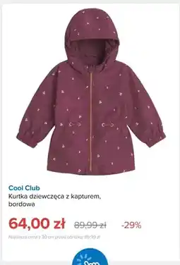 Smyk Kurtka dziewczęca z kapturem bordowa Cool Club oferta