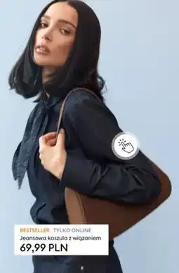 Sinsay Jeansowa koszula z wiązaniem oferta
