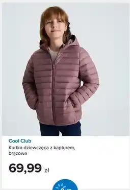 Smyk Kurtka dziewczęca z kapturem brązowa Cool Club oferta