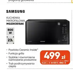 Max Elektro Kuchenka mikrofalowa MG23K3515AK Samsung oferta