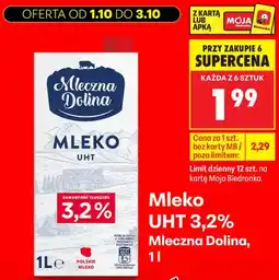 Biedronka Mleko UHT Mleczna Dolina 3,2% oferta