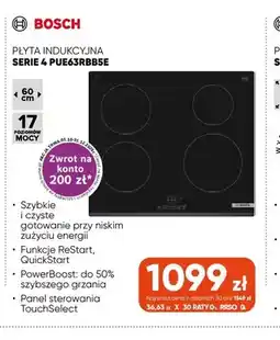 Max Elektro Płyta indukcyjna Serie 4 PUE63RBB5E Bosch oferta