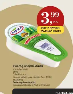 Market Point Twaróg wiejski klinek półtłusty Piątnica oferta
