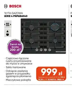 Max Elektro Płyta gazowa Serie 4 PNP6B6K40 Bosch oferta