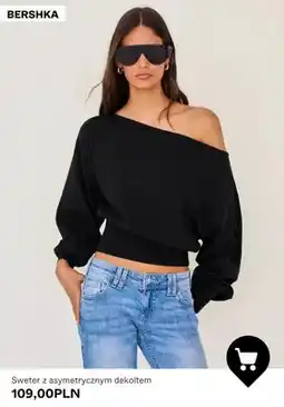 Bershka Sweter z asymetrycznym dekoltem Bershka oferta