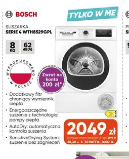 Max Elektro Suszarka Serie 4 WTH8529GPL Bosch oferta