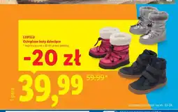 Lidl Ocieplane buty dziecięce Lupilu oferta