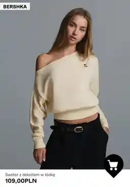 Bershka Sweter z dekoltem w łódkę Bershka oferta