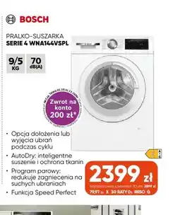 Max Elektro Pralko-suszarka Serie 4 WNA144VSPL Bosch oferta