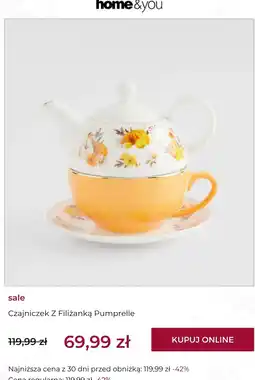 Home&You Czajniczek Z Filiżanką Pumprelle oferta