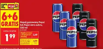 Napój gazowany Pepsi lub Pepsi zero cukru