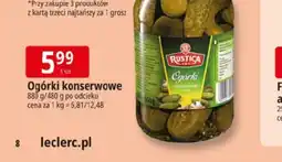 E.Leclerc Ogórki konserwowe Rustica oferta