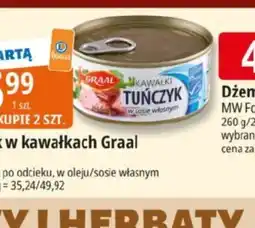 E.Leclerc Kawałki Tuńczyk w sosie własnym Graal oferta
