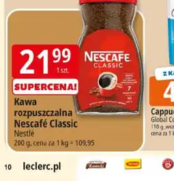E.Leclerc Kawa rozpuszczalna Nescafé Classic oferta