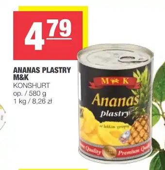 Spar Ananas plastry M&K 580g oferta