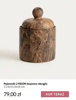 Homla Pojemnik LYSEON brązowy okrągły oferta