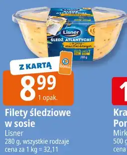 E.Leclerc Filety śledziowe w sosie Lisner oferta