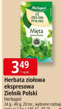 E.Leclerc Herbata ziołowa ekspresowa Zielnik Polski Herbapol oferta