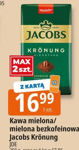 E.Leclerc Kawa mielona / mielona bezkofeinowa Jacobs Krönung oferta
