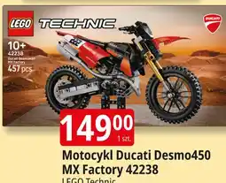 E.Leclerc LEGO Technic Motocykl Ducati Desmo450 MX Factory 42238 oferta