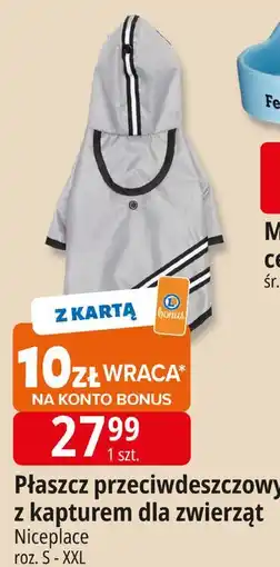 E.Leclerc Płaszcz przeciwdeszczowy z kapturem dla zwierząt Niceplace oferta